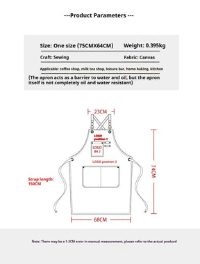 Canvas Kitchen Apron – Unisex Chef & Workwear