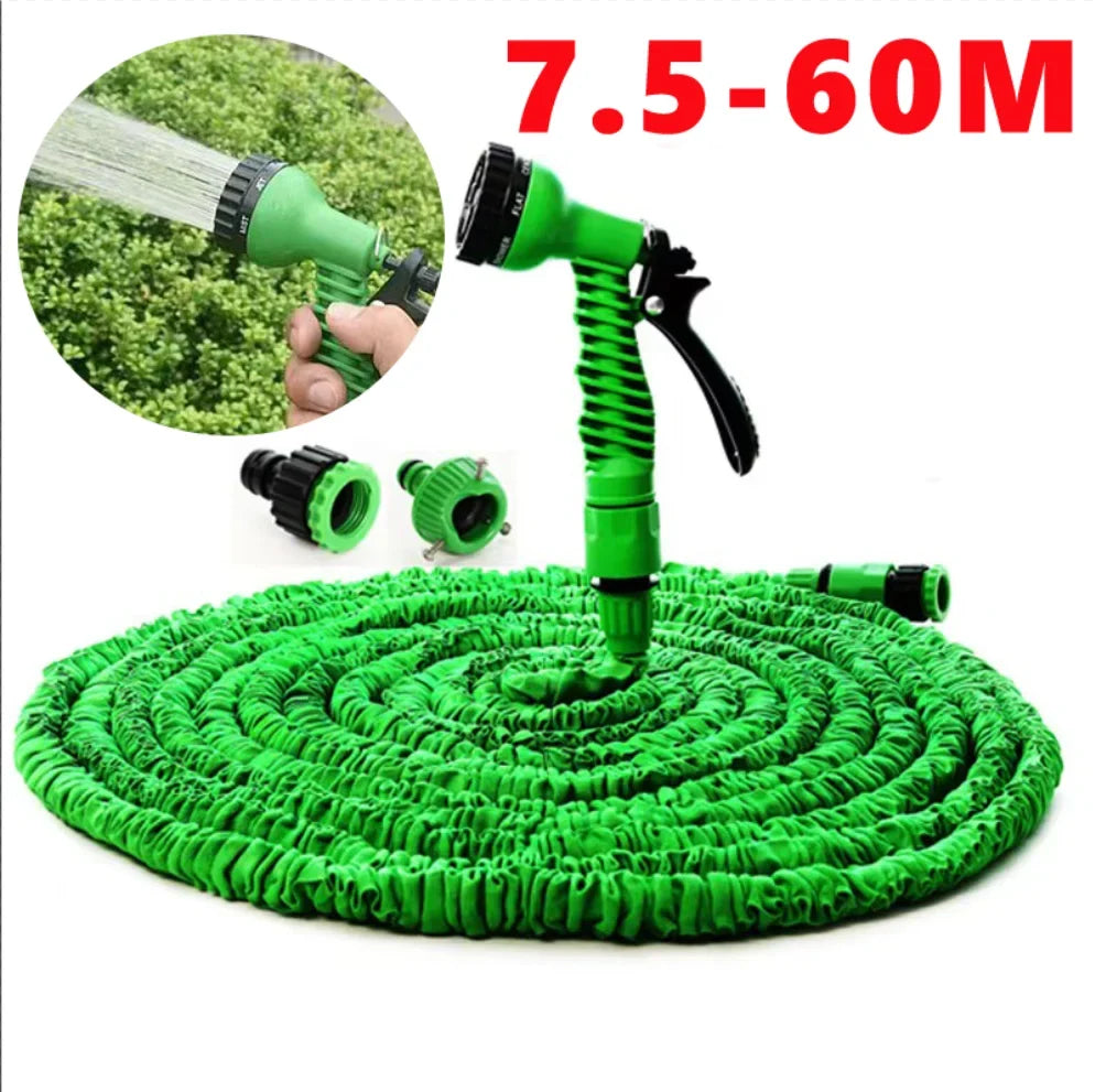 Mangueira de Jardim Expansível – Pistola de Pulverização com 7 Funções, Expande 3× e Leve