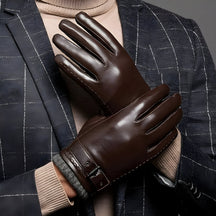 Men's Gloves Winter Touchscreen Strap Closure Driving Style