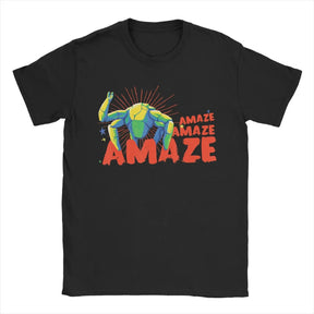 Camiseta com Estampa Divertida de Espaço Projeto Rocky Camiseta Casual