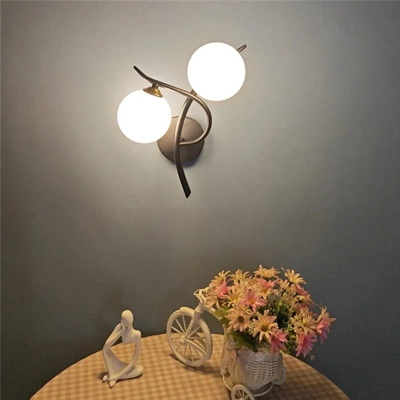 Lunara Wall Light | Nordic Dual Globe LED Design