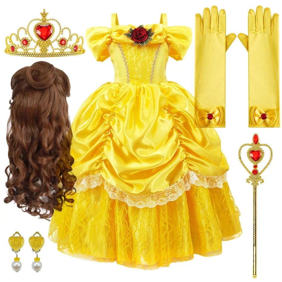 Conjunto de Fantasia de Princesa com Acessórios para Meninas
