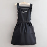 Avental Floral Impermeável – Uniforme de Trabalho Estilo Princesa