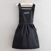 Avental Floral Impermeável – Uniforme de Trabalho Estilo Princesa