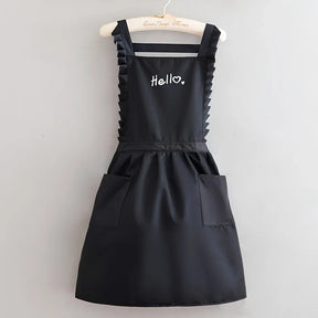 Avental Floral Impermeável – Uniforme de Trabalho Estilo Princesa