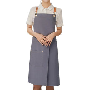 Waterproof Canvas Apron – Split-Skirt Design with Pockets