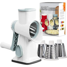 Ralador de Queijo Rotativo – 3 Lâminas Intercambiáveis e Fácil Limpeza