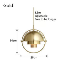 Modern Nordic Pendant Light | Sculptural Metal Suspension Lamp
