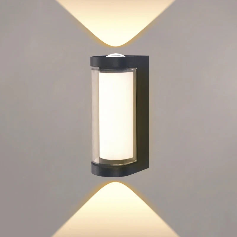 Arandela de Parede LED Moderna | Luminária Externa à Prova d'Água de Facho Duplo