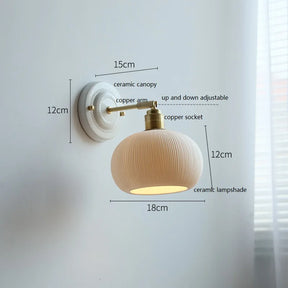 Nordic Cream Ceramic Wall Lamp | Vintage Elegance for Modern Homes