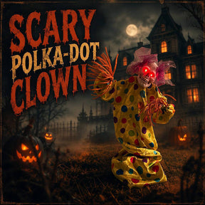 Sound-Activated Skeleton Clown Yard Stake