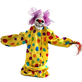 Sound-Activated Skeleton Clown Yard Stake
