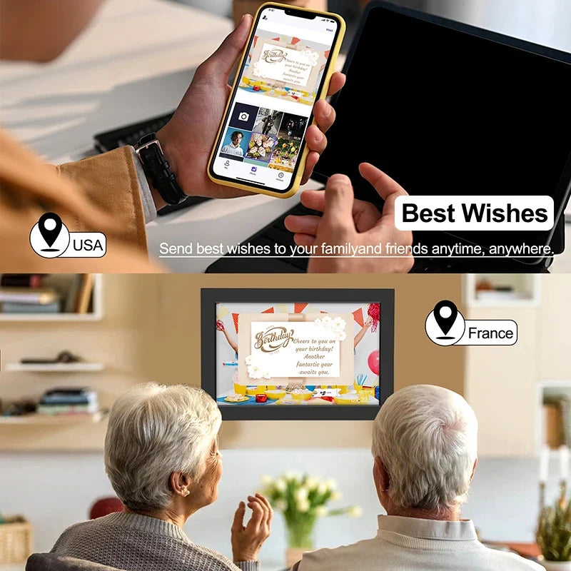 Porta-Retrato Digital WiFi – Tela Touch IPS HD, 32GB