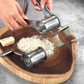 Ralador de Queijo Rotativo – Manivela de Aço Inoxidável e Triturador de Cozinha Fácil