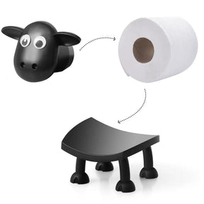 Porta-papel higiênico de ovelha – Decorativo, comporta 3 rolos e traz charme ao banheiro
