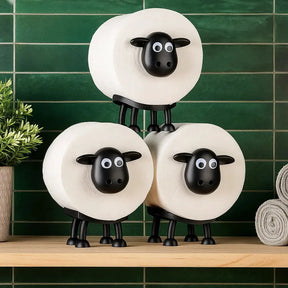 Porta-papel higiênico de ovelha – Decorativo, comporta 3 rolos e traz charme ao banheiro