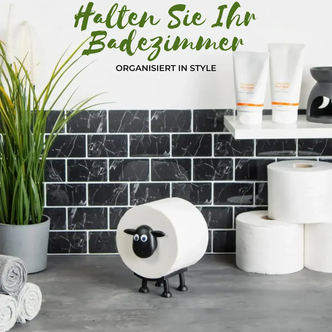 Porta-papel higiênico de ovelha – Decorativo, comporta 3 rolos e traz charme ao banheiro