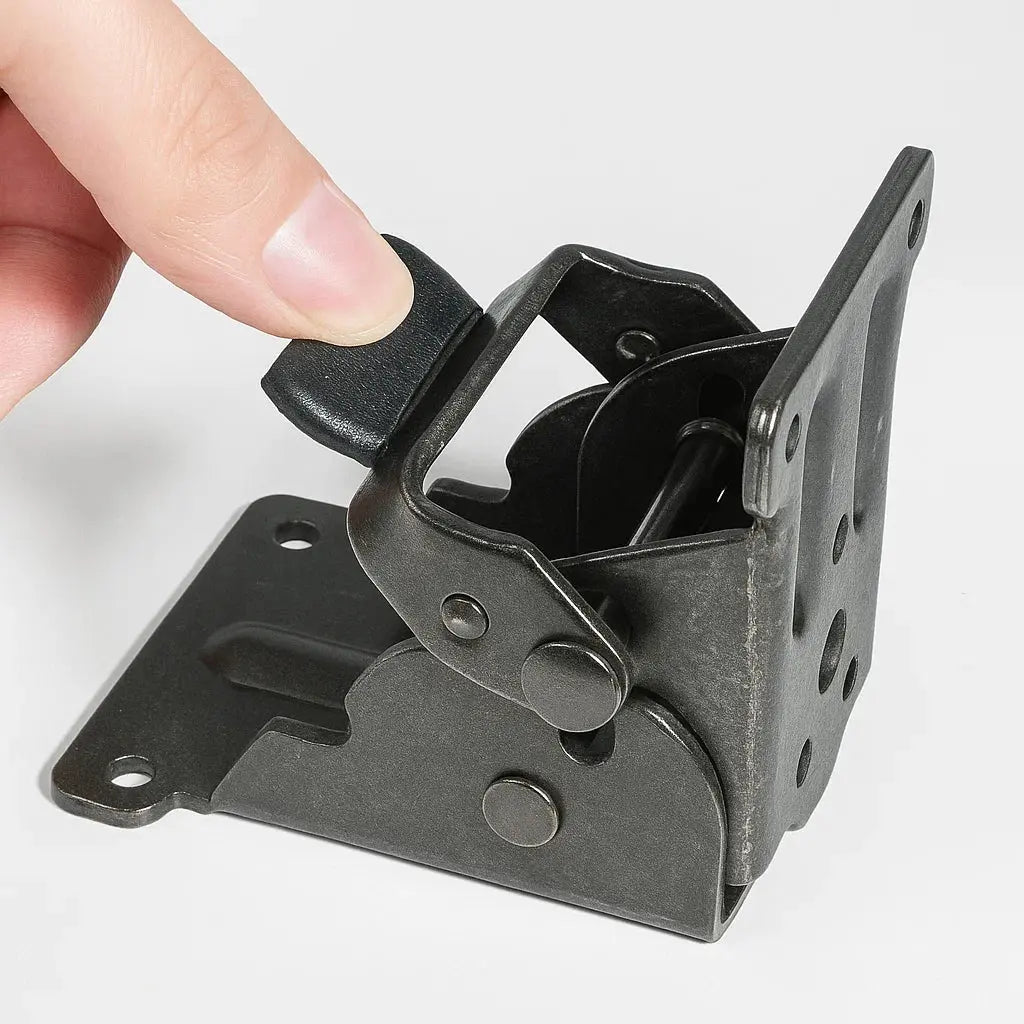Auto-Lock Folding Bracket 90° 2-Pack – 225kg Rated & Self-Locking Design