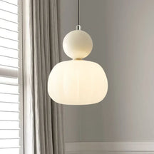 Luminária Pendente Abóbora Nórdica | Lustre de Teto LED Moderno