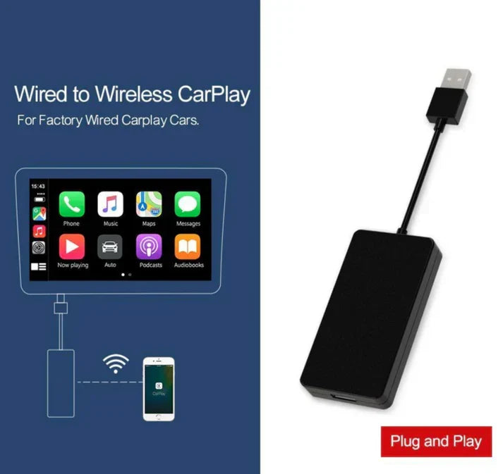 Adaptador para Carplay e Android Auto - Compatível com todas as marcas de carros