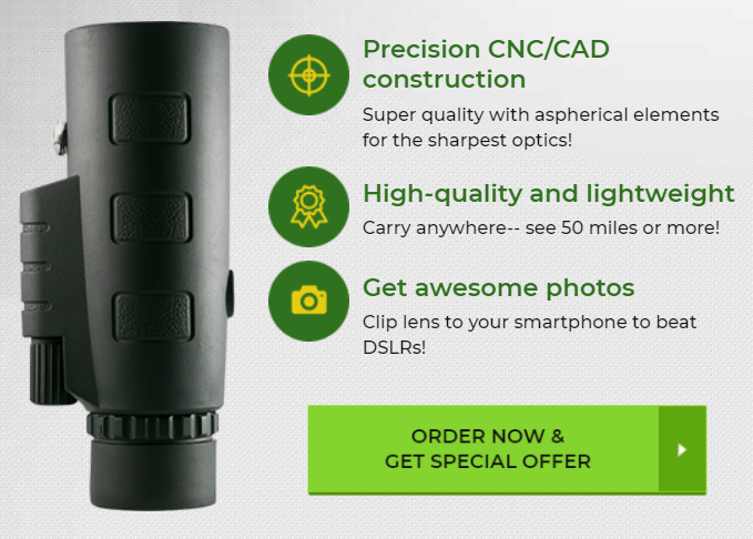 Monocular Starscope HD – Monocular de Alta Potência com Suporte para Smartphone e Tripé – Telescópio Monocular à Prova D'água