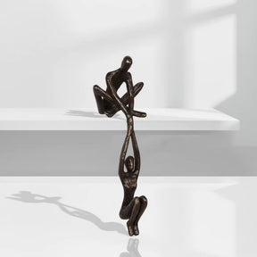 Wall Art Romantic Resin Couple Sculpture Decor