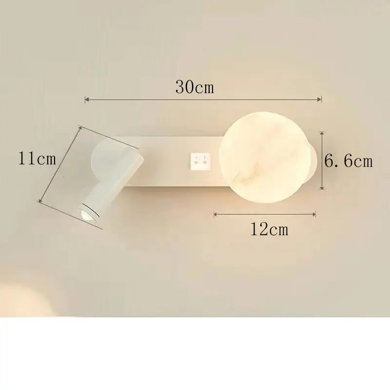 Arandela de Parede Dupla LunarBeam | Design Nórdico Moderno para Cabeceira
