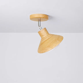 Luminária de Teto NordicWood | Design em Cone de Madeira Natural