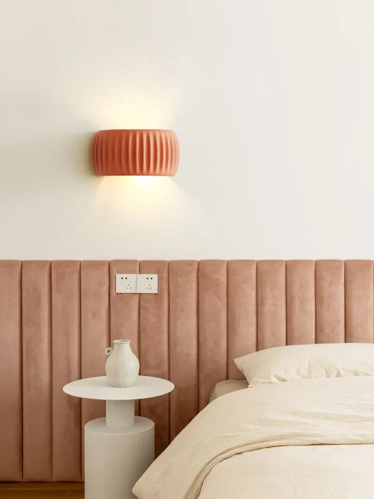 French Resin Wall Lamp | Textured Modern Sconce