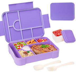 Bento Lunch Boxes – 1330ml, 7 Compartments, Leak-Proof with Cutlery