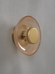 Arandela de Vidro Colorido Moderno | Luminária de Disco LED Texturizada