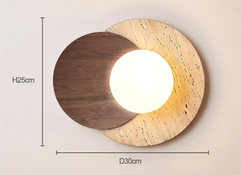 Luminária de Parede Wabi-Sabi em Pedra | Design Moderno de Textura Natural