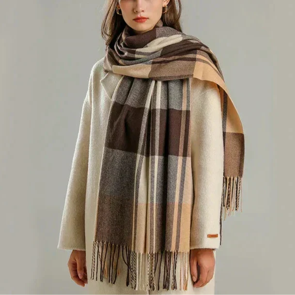Cachecol de Caxemira de Luxo – Elegante, Quente, Macio e Unissex para o Inverno