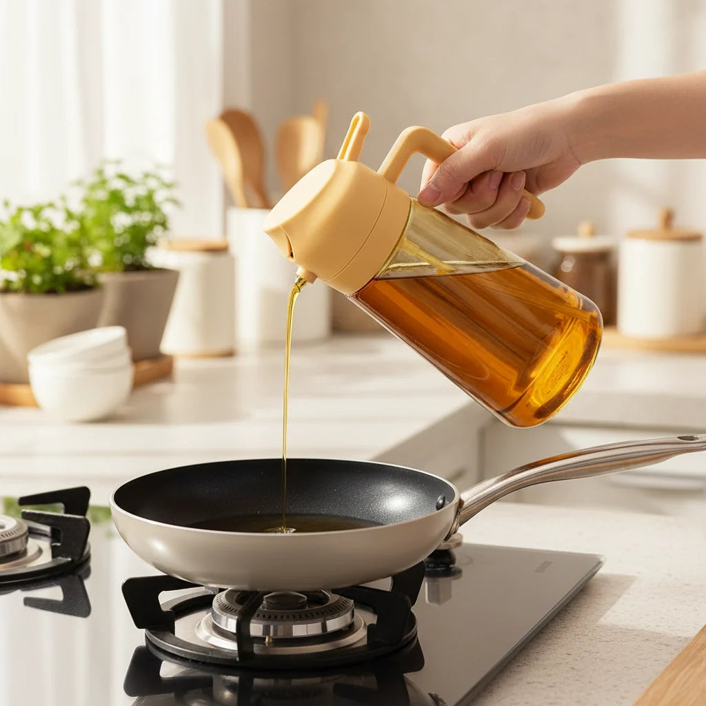 Garrafa Dispensadora de Vidro para Azeite e Óleo Culinário