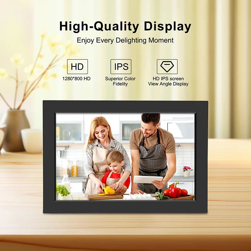 Porta-Retrato Digital WiFi – Tela Touch IPS HD, 32GB