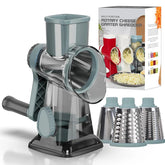Ralador de Queijo Rotativo – 3 Lâminas Intercambiáveis e Fácil Limpeza