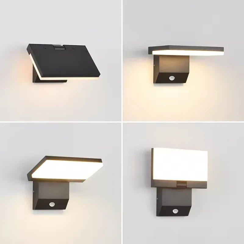 Foldable Outdoor Wall Light – IP65 LED with Motion Sensor Option