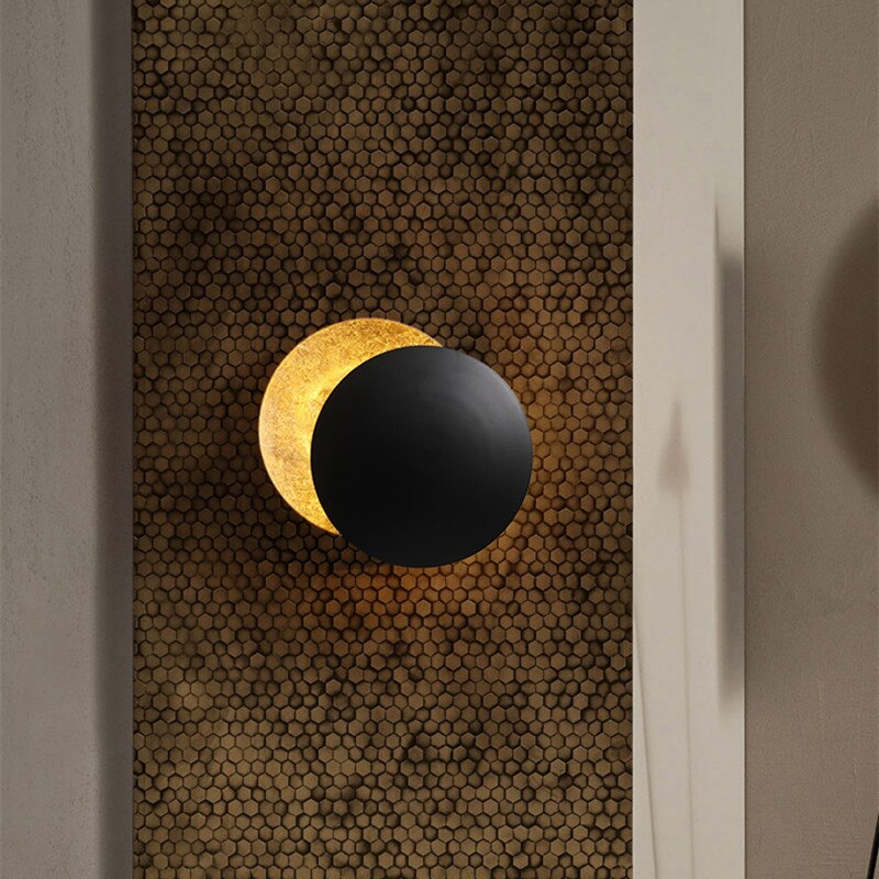 Solar Eclipse LED Wall Sconce – Modern Round Wall Light