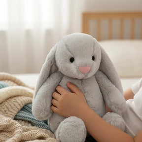 Pelúcia de Coelhinho Gato Animal de Pelúcia Macio Brinquedo de Coelho Fofo Boneca de Presente