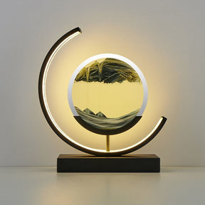 Luminária de Mesa LED Art de Areia Movediça – Luz Ambiente de Areia em Movimento