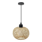 Natura Bamboo Ceiling Lamp | Handwoven Rattan LED Fixture