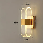 Luminária de Parede LED de Luxo Nórdico | Luz Decorativa Moderna de Alumínio