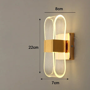 Luminária de Parede LED de Luxo Nórdico | Luz Decorativa Moderna de Alumínio