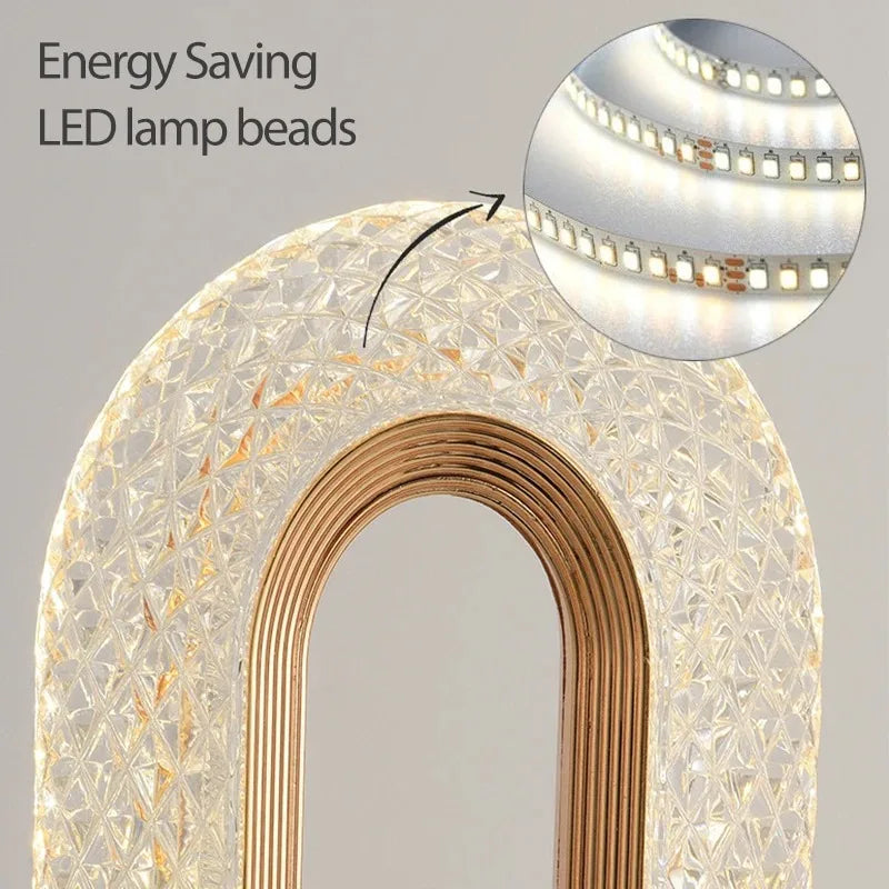 Luminária Noturna de Cristal LED 3D – Lâmpada Recarregável com Controle de Intensidade por Toque