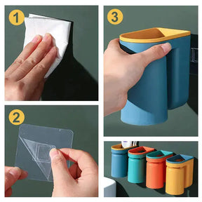Wall Adhesive Toothbrush Holder – No Drill Bathroom Organizer & Buy 1 Get 1