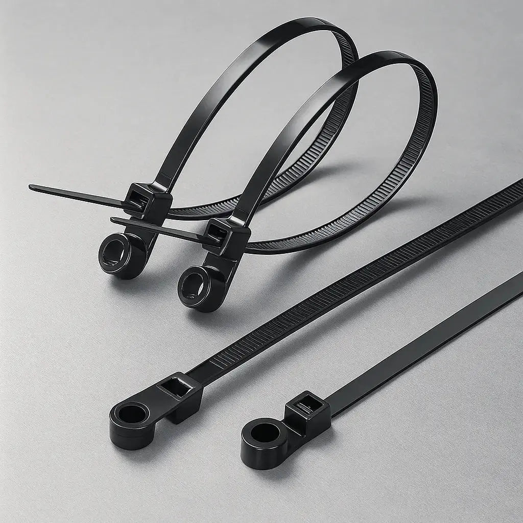 Self-Locking Cable Ties with Screw Hole – 22kg Tensile Strength & UV-Resistant
