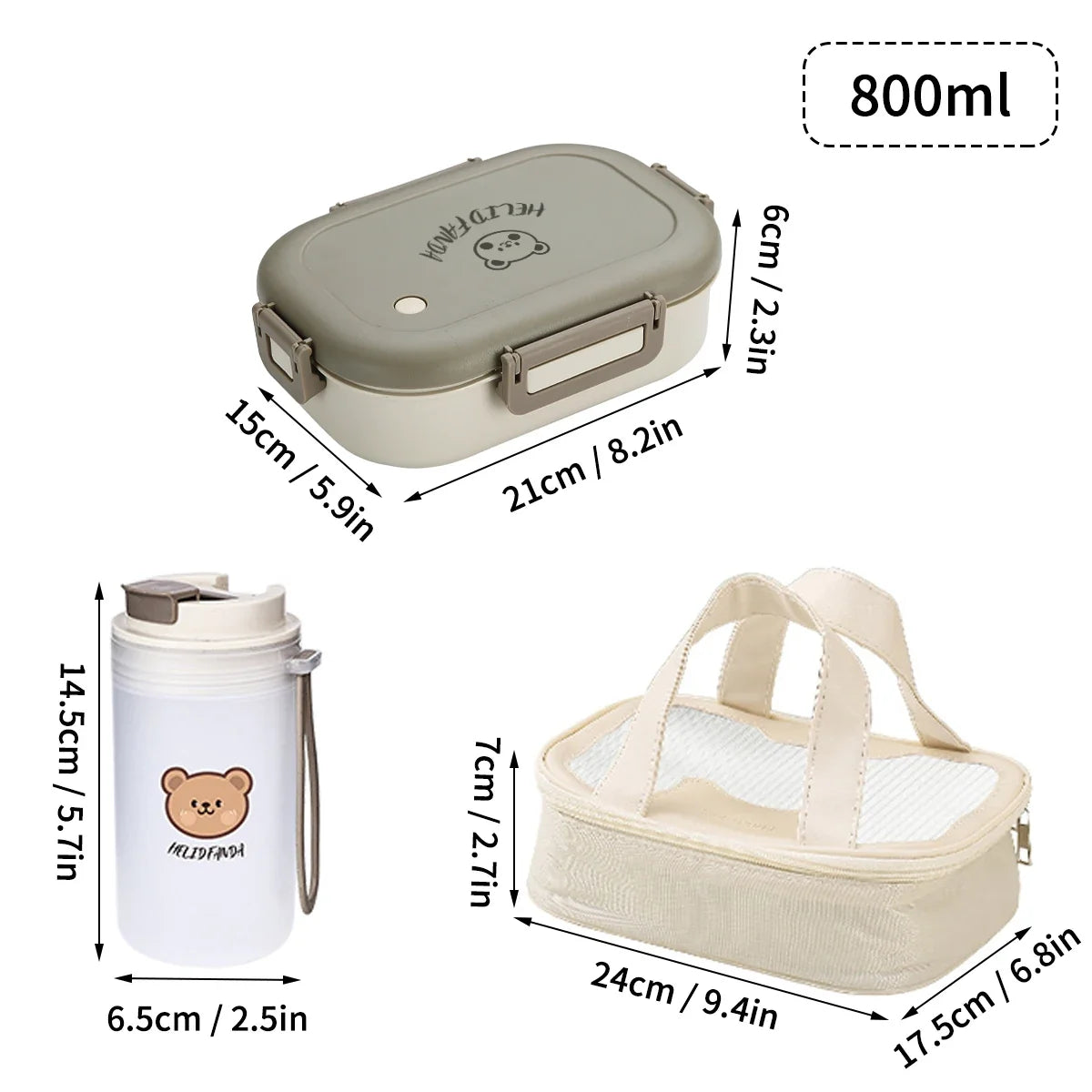 Marmita Bento Portátil – Design Antivazamento com 3 Compartimentos