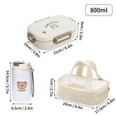 Marmita Bento Portátil – Design Antivazamento com 3 Compartimentos