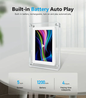 Acrylic Digital Photo Frame – Portable IPS Display – product image 8
