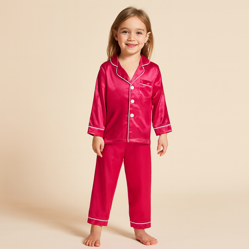 Conjunto de Pijama Infantil com Camisa de Botão e Calça